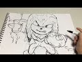 How to do draw knuckles￼(Punch) step by step￼ Sonic 2