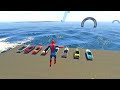 GTA V - SPIDER-MAN x HULK - Epic New Stunt Race For Car Racing Challenge by Trevor and Shark #104
