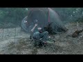 Solo Rain ASMR Motorcycle Camping | Silent Vlog | BEES!