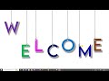 Hanging Letters Animation WELCOME Slide Design In PowerPoint