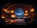 Deep Sleep in Cozy Hobbit | Fireplace Crackling and Winter Ambience