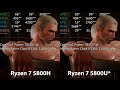 Ryzen 7 5800H vs Ryzen 7 5800U * Performance Comparison iGPU (Ryzen 7 5800H 45W/25W TDP)