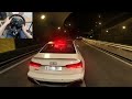 Assetto Corsa - 2020 Audi RS6 Sedan | Night & Rain Drive [Steering Wheel Gameplay]