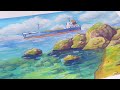 Painting studio Ghibli scene withgouache | Ponyo | Paint with Me | Summer illustration