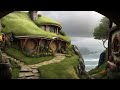 Shire: Hobbit Homes by the Sea | Relaxing Rain and Thunder Ambience | Cinematic Experience | HOBBIT