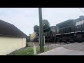 Norfolk southern in Powell on brick yard road intermodal brand new Siemens crossing clear mast