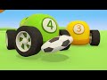 New episodes of Helper Cars cartoons for kids. Racing cars & a crane truck for kids.