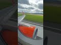 Easyjet landing in Edinburgh Scotland UK EDI