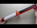 How to Make a Demon Slayer Kyojuro Rengoku Sword (Paper Weapons Easy)