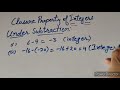 Closure property of integers under addition and subtraction, closure property of integers class 7,