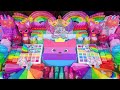 Rainbow Fish & Glitter Mixing Random Cute Slime | Rainbow Makeup Slime Mixing | Bon Bon Media