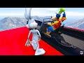 GTA5 Goofy & Bugs bunny VS Donald duck & Daisy duck Jumps Fails & Ragdolls #14 ( Euphoria physics)