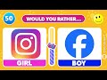 Would you rather... Boy Vs Girl Gift Edition (Daily Quiz)
