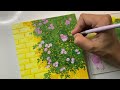 Flower painting/acrylic painting tutorial/ acrylic painting for beginners tutorial