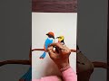 acrylic painting  birds, for beginners