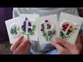 4 letters challenge: B,F,P,T - Paper Quilling Typography Art - Mini Cards
