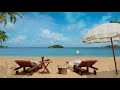 Tropical Beach Cafe & Bar ASMR Ambience | Relaxing Ocean Wave Sounds
