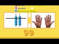 Abacus Vs Finger Abacus Counting Numbers 0 to 100 - ABC Tube Tv