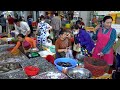 Cambodian Market Food Compilation - Market Food On Busy Day Vs Normal Day @ Boeng Trabaek