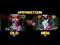FNF': Mario's Madness V2 - Apparition (Old vs New) (wario head song v1 vs v2 comparison)