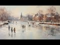 Winter Scenes TV Art Screensaver | Vintage Winter Inspired Paintings | 8 Scenes For 2 Hours 2023