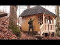 Built winter an unusual house in the forest. Solo. From start to finish