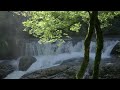 Sounds of a cascading waterfall for stress relief