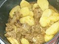 mutton with potato curry