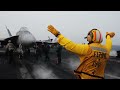When US Navy Pilots Miss the Arrestor Cables During Aircraft Carrier Landing