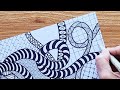 Relaxing Art Therapy | Zentangle Patterns | Doodle Art | Zendoodle