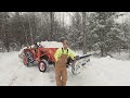 Plowing Snow with A Compact Tractor