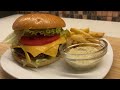 Ultimate Beef Burger. Better than fast food! Homemade Burger with Real Beef Patty and Amazing Sauce