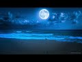 Calm Night Ocean Waves and Beautiful Relaxing Piano Music for Sleeping and Stress Relief