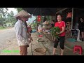 Pick wild vegetables and sell them at the market to earn money to buy food - poor life