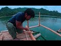 Full video 7 Days solo Bushcraft: Make a bamboo boat for fishing .Survival in the rain forest 7 Asia