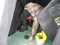 icefishing perch in lake simcoe