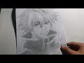 Draw​ing Gojo ​Satoru​ Jujutsu​ Kaisen​ | การวาด​โกโจ ซาโตรุ มหาเวทย์​ผนึก​มาร​ [ Shading​ ]​ # 4
