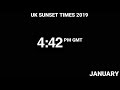 UK Sunset Time Timelapse 2019