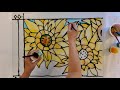 EASY! Using glue and inks to make this Double Window Faux Stained Glass