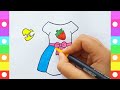 Learn How to Paint a Beautiful and Colorful Dress 👗 drawing for kids | drawing tutorial