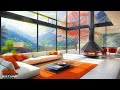 Luxurious Jazz Space 🌸 Jazz Instrumental Music % Fireplace Sounds in Cozy Room for Study,Work,Focus