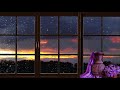 Cozy Room Sunset Rain Sounds Ambience for Sleep, Study and Relaxation | 5 Hours