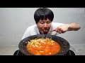 Anseongtangmyeon, boiled with kimchi in the pot lid Ra Myeon MUKBANG EATING SHOW Korean food