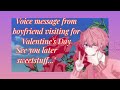 [M4A] Voice message from boyfriend on Valentine's Day [VOICE MESSAGE] [ASMR] [DISTANT LOVE]