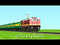 SIX TRAINS MOST DIFFICULT CROSS AT SHARP MULTIPLE BENDING RAILROAD ▶️ Train Simulator | CrazyRails