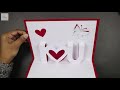 3D I Love You Pop Up Card For Valentine's Day / Anniversary | Love Greeting Card Making Ideas