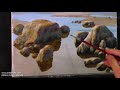 Acrylic Landscape Painting in Time-lapse / Shallow Beach / JMLisondra