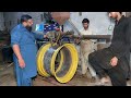 How Heavy Equipment Machines Are Wheel Rim Recycled to Make Harvester Machine Wheel Rim!