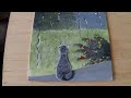 The Cat in Rainy Day Painting / Acrylic Painting for Beginners #howtodraw #painting #art #artist