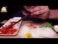 ASMR modulus sushi, Salmonhoe 연어회, 모듬초밥, 새우튀김 리얼사운드 먹방 Real sound Eating sounds Mukbang
